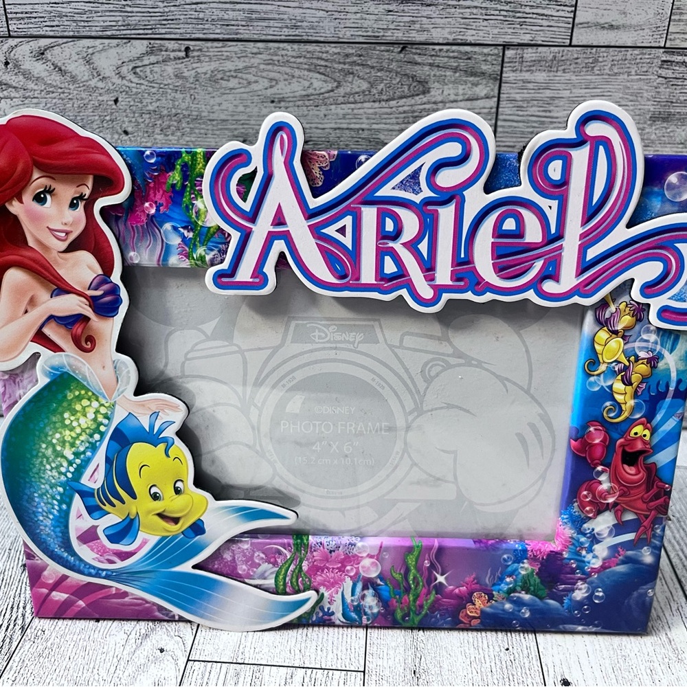 Disney Ariel Photo Frame with Purple and Blue Accents